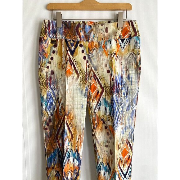 size 8 Lisette L. Montreal multicolored sim fit stretch pants style‎ 12496 - Picture 3 of 7